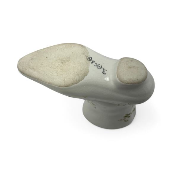 Vintage Bassano Italy Hand-Painted Ceramic Boot Vase – Floral Faience Pottery - Picture 16 of 16